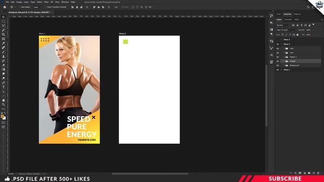 How To Design Fitness Instagram Stories In Photoshop | Tamil Tutorial | PT104 смотреть онлайн