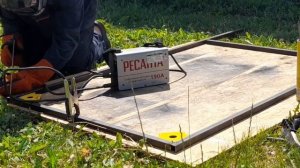 Крыша из профнастила для садовых качелей,  своими руками.