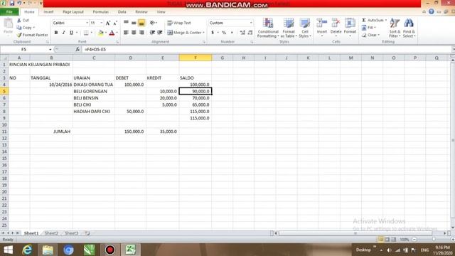 Membuat Microsoft Excel Debet, Kredit, Saldo смотреть онлайн