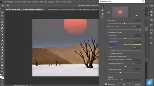 Sostituire il cielo in Photoshop con la nuova funzione della versione 2021 смотреть онлайн