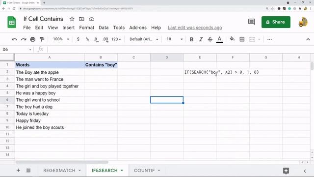 How to Search If Cell Contains in Google Sheets смотреть онлайн