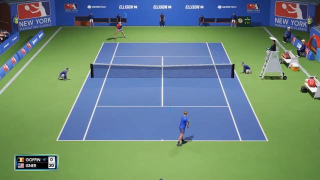 AO Tennis 2 - DAVID GOFFIN VS JOHN ISNER смотреть онлайн