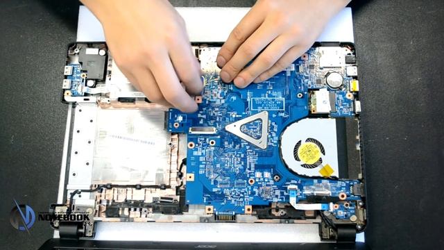 Acer Aspire E1-522 - Disassembly and cleaning смотреть онлайн