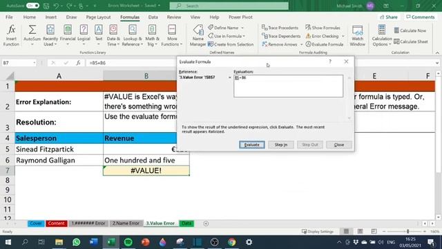 VALUE ERROR in EXCEL смотреть онлайн