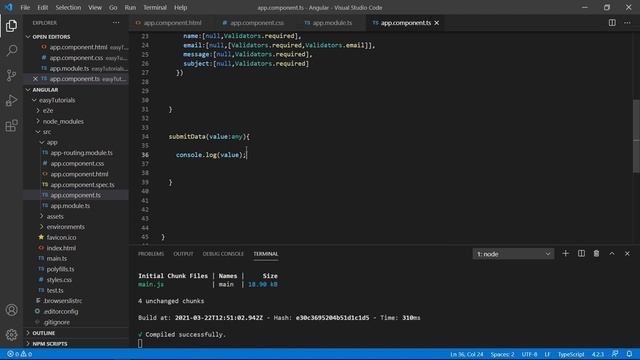 How To Make Angular Contact Form With Firebase | Angular Reactive Form Tutorial смотреть онлайн