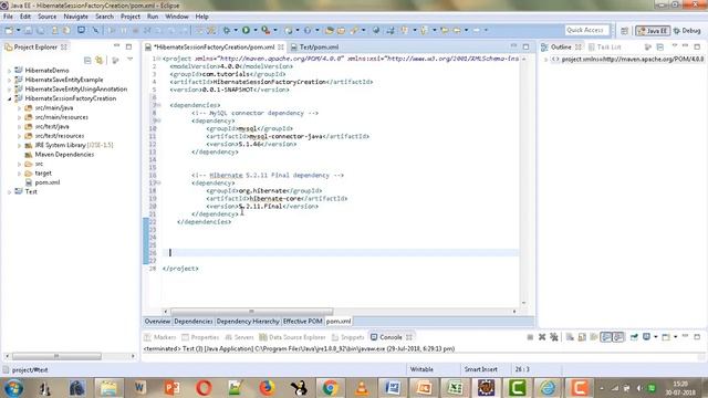 4. Hibernate Session Factory Creation-I смотреть онлайн