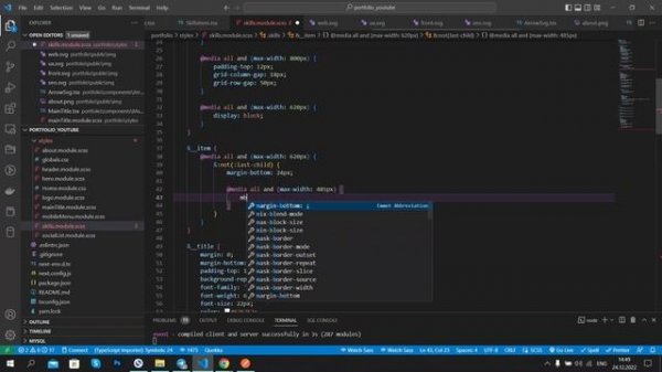 Сайт-Портфолио с нуля до деплоя на: Next.js + TypeScript + Email.js + SASS + GSAP + Vercel