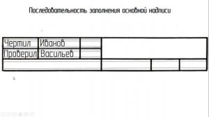 Заполнение основной надписи на чертежах