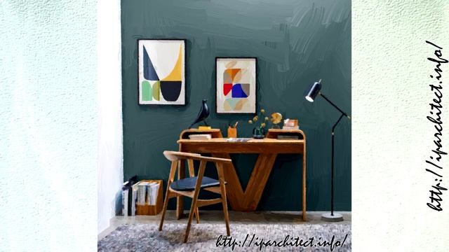 Офис дома. Идеи для обустройства кабинета. Эскизы смотреть онлайн