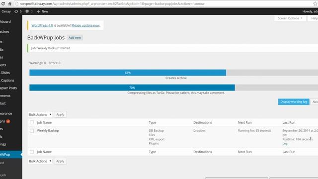 BackWPup WordPress XML Error Fix смотреть онлайн