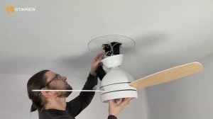 FAN WOOD 2023 люстра с вентилятором показана сборка, подключение и режимы работы от Estares.