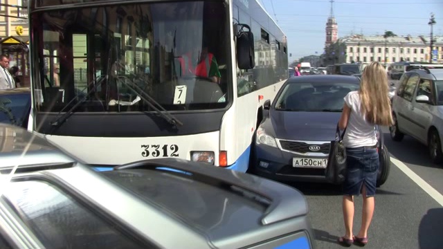 Блондинка поджала тролик