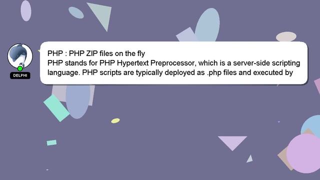 PHP : PHP ZIP files on the fly смотреть онлайн