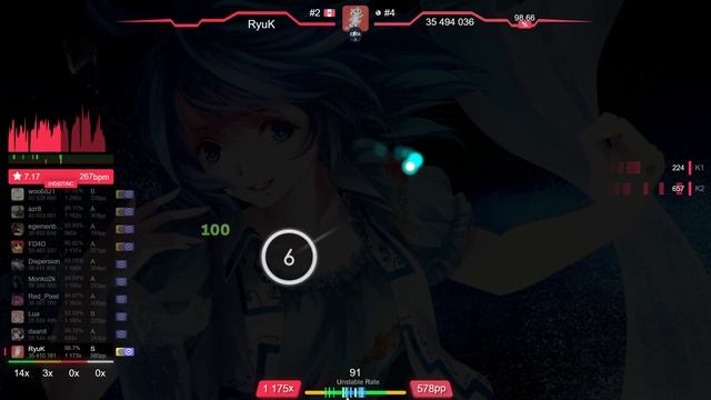 RyuK | Demetori - Desire Drive ~ Desire Dream [Extra Stage] +HDDT 98.33% {#1 806pp FC} - osu! смотреть онлайн