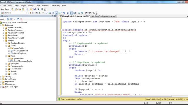 Instead of update triggers in sql server - Part 46.avi смотреть онлайн