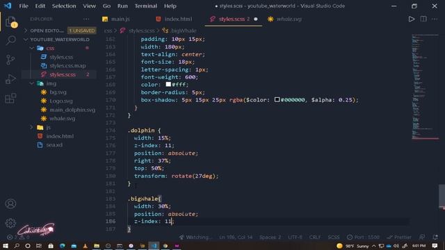 RESPONSIVE Water World Website | HTML, SCSS, JS смотреть онлайн