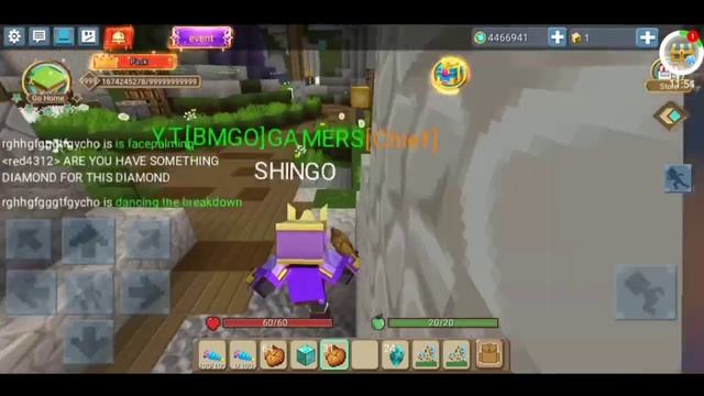 Giveaway In Mining Area Skyblock Blockman Go#games