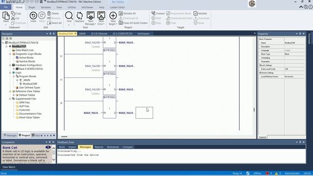 PAC Machine Edition V10 connect with PLC Emerson CPE310 Modbus TCP/IP communication смотреть онлайн