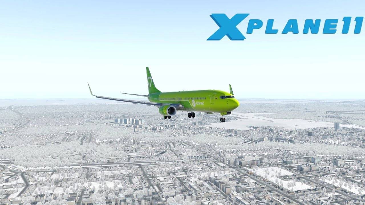 X-Plane 11_ Новосибирск (Unnt) - Омск (Unoo) _ B737-800 Zibo.
