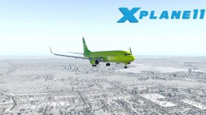 X-Plane 11_ Новосибирск (Unnt) - Омск (Unoo) _ b737-800 zibo.