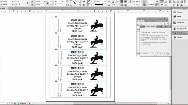 How to Number tickets in Indesign смотреть онлайн