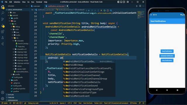 Flutter Local Notifications || Instant and Schedule Notifications || Background Notifications смотреть онлайн