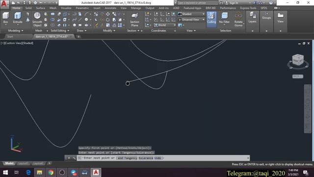 AUTOCAD 3D 20-DARS. SURFACE NETWORK. смотреть онлайн