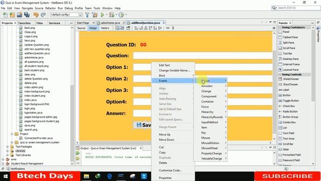 4. Quiz or Exam Management System in java - Add New Question (JFrame, Mysql Database, Netbeans IDE смотреть онлайн