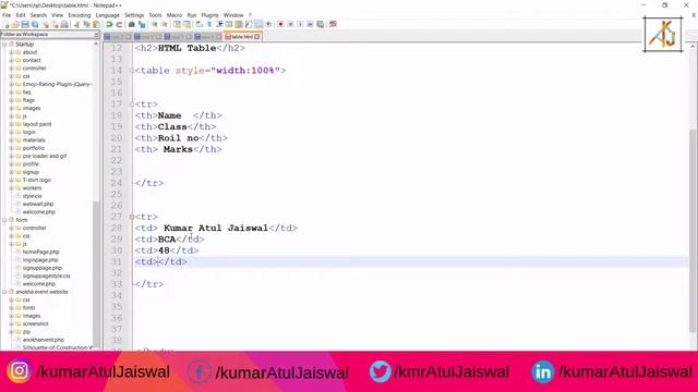 HTML Table | Tr | Th | Td tags смотреть онлайн