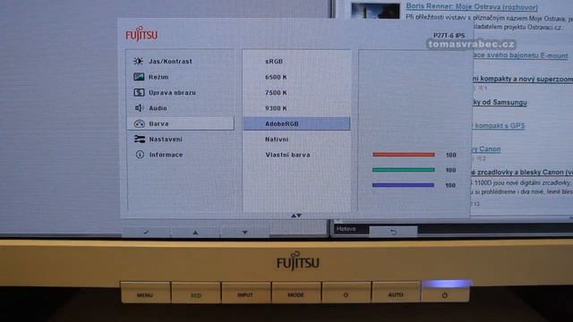 Podrobný popis OSD menu monitoru Fujitsu P27T-6 смотреть онлайн