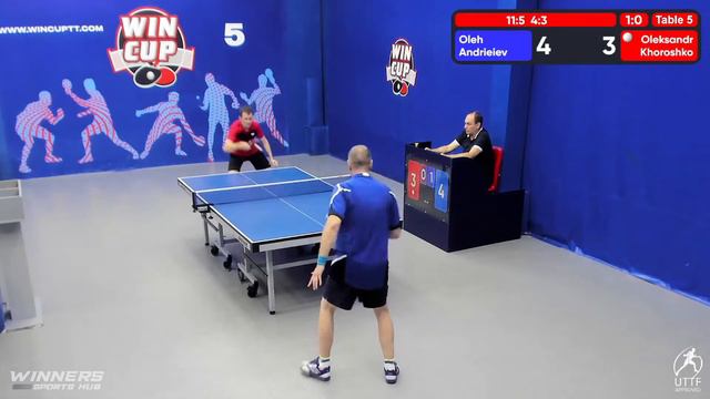 23:00 Андреев Олег 3-0 Хорошко Александр стол 5 ЮГ-6 23.07.22 смотреть онлайн