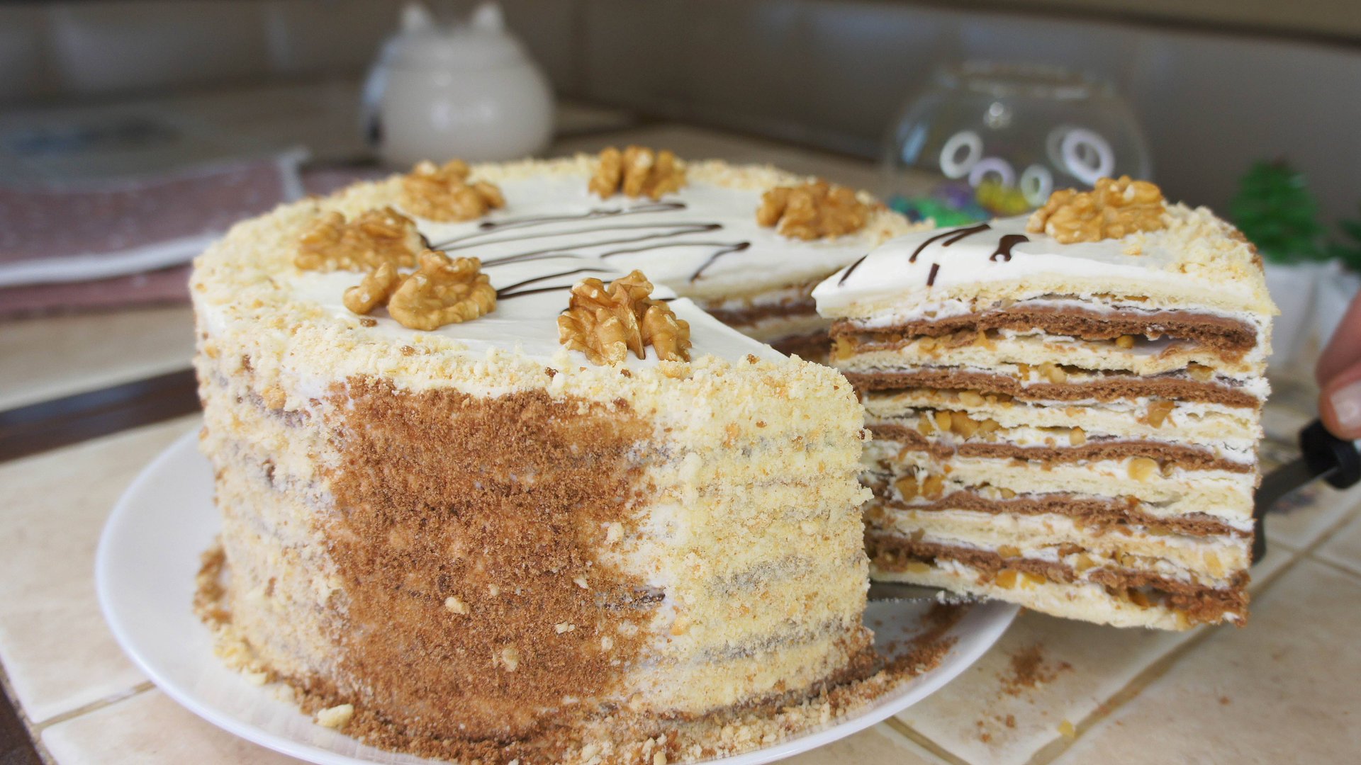 ТОРТ "БЕЛОЧКА" СО СМЕТАННО-СЛИВОЧНЫМ КРЕМОМ РЕЦЕПТ | РЕЦЕПТ БЮДЖЕТНОГО ТОРТА БЕЗ ЯИЦ | Тарталетка смотреть онлайн