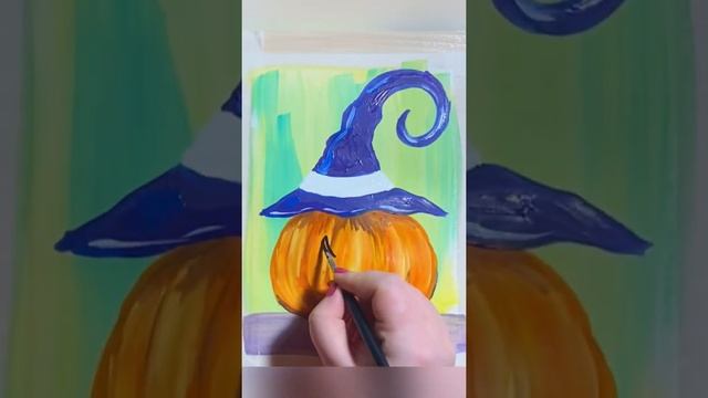 Подробный видел урок «Как нарисовать тыкву в шляпе» рисунок на Хэллоуин смотрите на канале ?♀️? смотреть онлайн