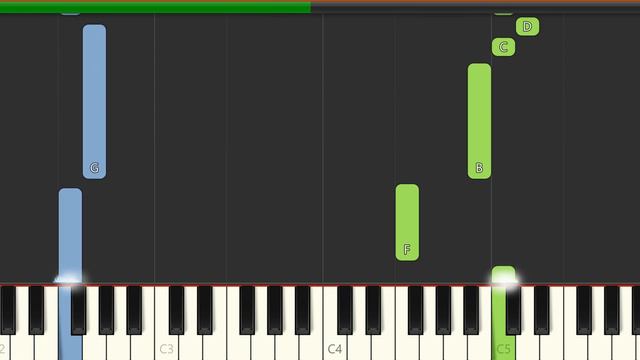 Back To the Future Theme Song (Slow Easy) Piano Synthesia Tutorial смотреть онлайн