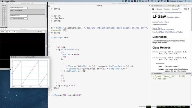 SuperCollider Tutorial: 25. Granular Synthesis, Part I смотреть онлайн