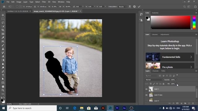 How To Make Shadow //This young baby cute picture Manipulation//Adobe Photoshop смотреть онлайн