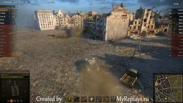 WOT: Ruinberg - Churchill VII - 9 frags - смотреть онлайн