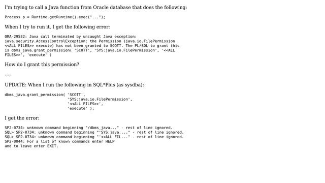 How do I grant execute permission to an Oracle database user? смотреть онлайн