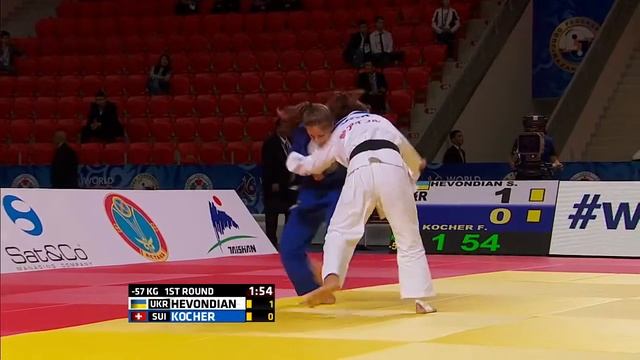 ГЕВОНДЯН Шушана (УКР) - КОЧЕР Фаб'єн (Швейцарія)  . Чемпіонат Світу з дзюдо 2015. -57 кг. смотреть онлайн