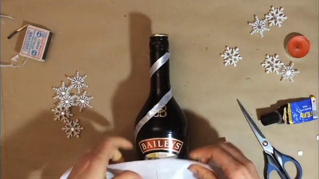 DIY / Праздничный декор бутылки - мастер-класс смотреть онлайн