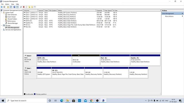 How to split the disk partition in your computer in Tamil | disk partition смотреть онлайн