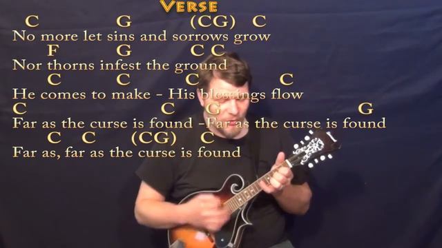 Joy to the World - Mandolin Cover Lesson in C with Chords/Lyrics смотреть онлайн