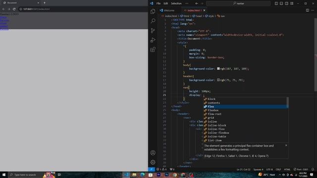Create a Simple Navigation Bar In Five Mins Using HTML and CSS | Website Header For Beginners смотреть онлайн