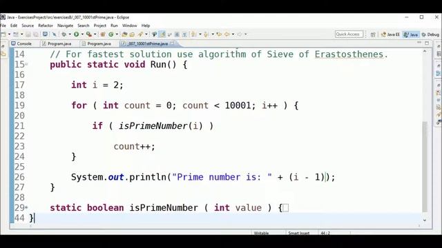 proj euler #7 10001st prime in java смотреть онлайн