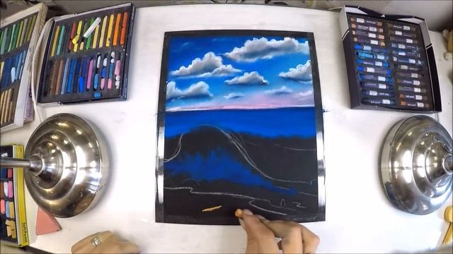 СУХАЯ ПАСТЕЛЬ для начинающих.Картина за 20 минут!/Dry Pastel For Beginners