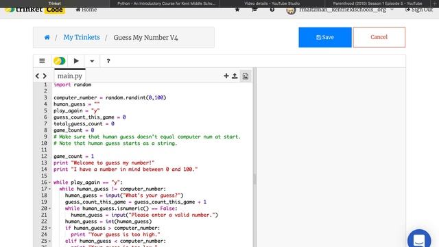 Python V10 Guess My Number Version 4 Tracking Guesses Across Games смотреть онлайн