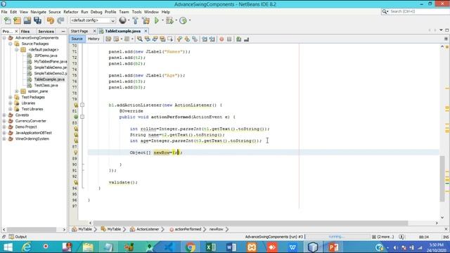 #35.2 Java Swing Tutorial | JTable in Java part-2 | Add a new row in JTable смотреть онлайн