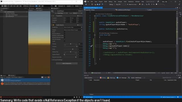 How to CHECK IF AN OBJECT EXISTS in Unity to avoid NullReferenceException error смотреть онлайн
