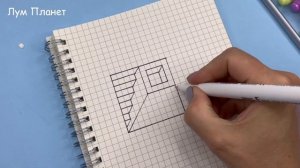 3d РИСУНОК ПО КЛЕТОЧКАМ за 5 минут ЛЕГКО И ПРОСТО!