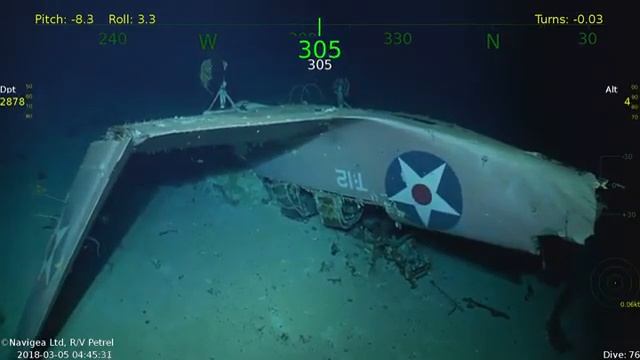 Самолет авиагруппы авианосца "Лексингтон" на дне Тихого океана смотреть онлайн